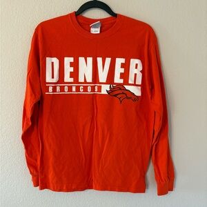 Denver Broncos Orange Long Sleeve Tee Shirt size medium